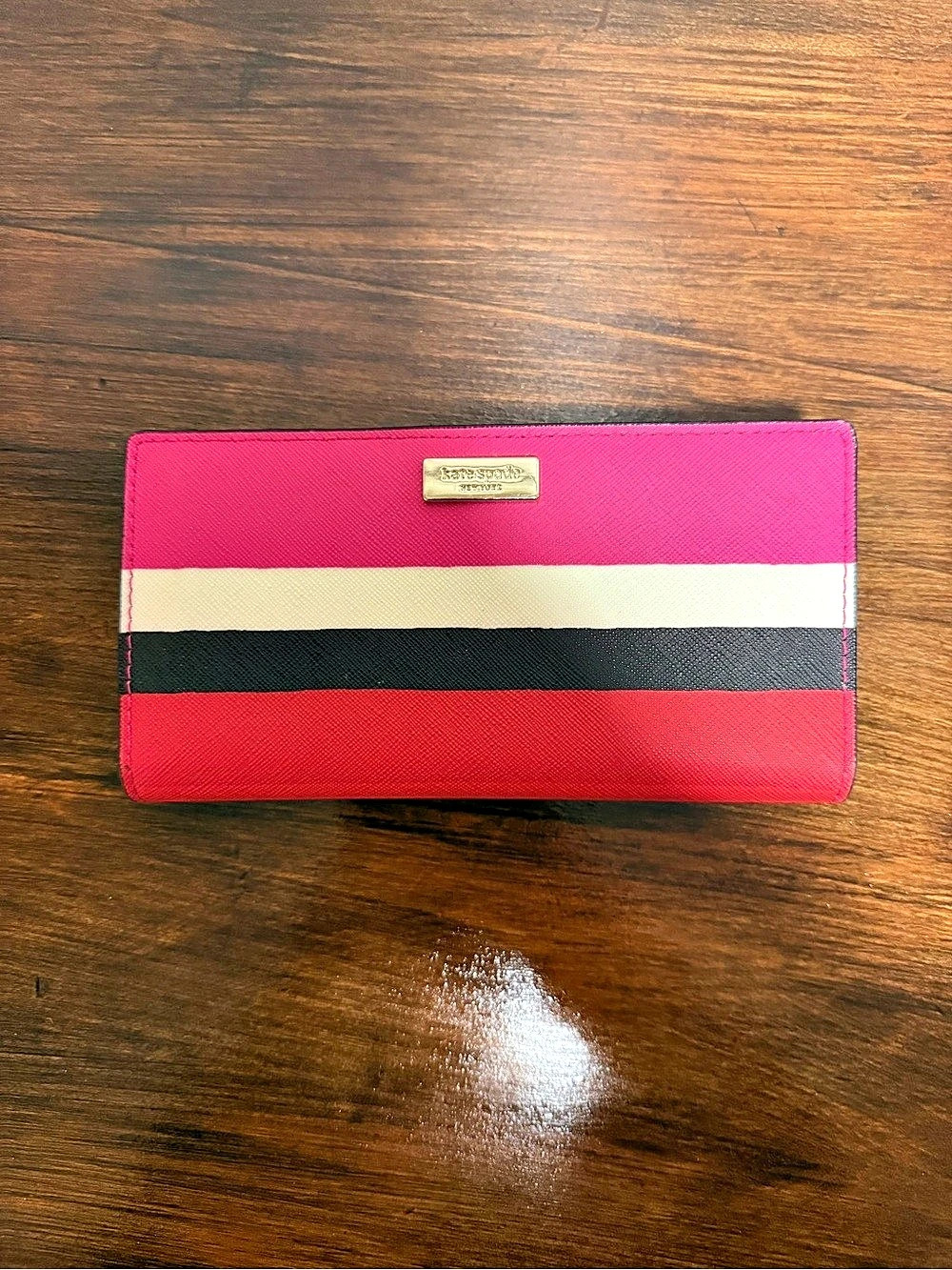 kate spade Color Block Wallet in Pink & Red